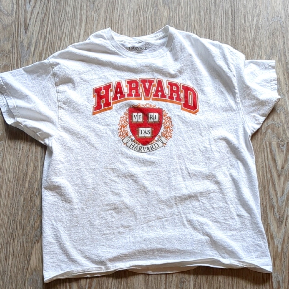 XL Unisex Harvard White & Red Shirt